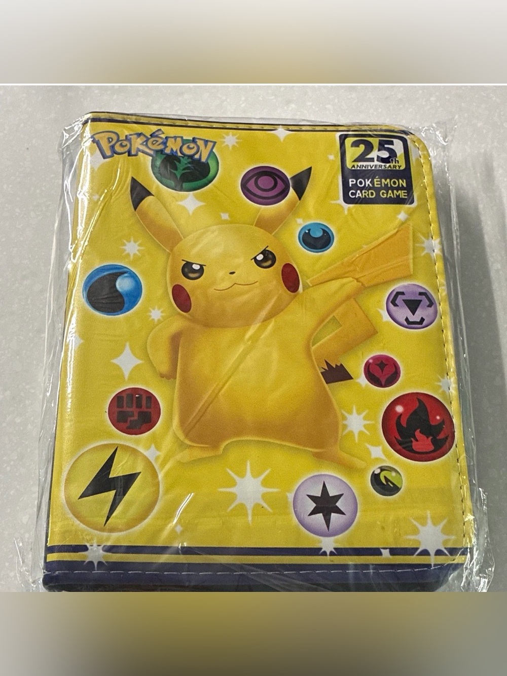 Pokemon Pikachu 25th Anniversary Yellow Card Binder